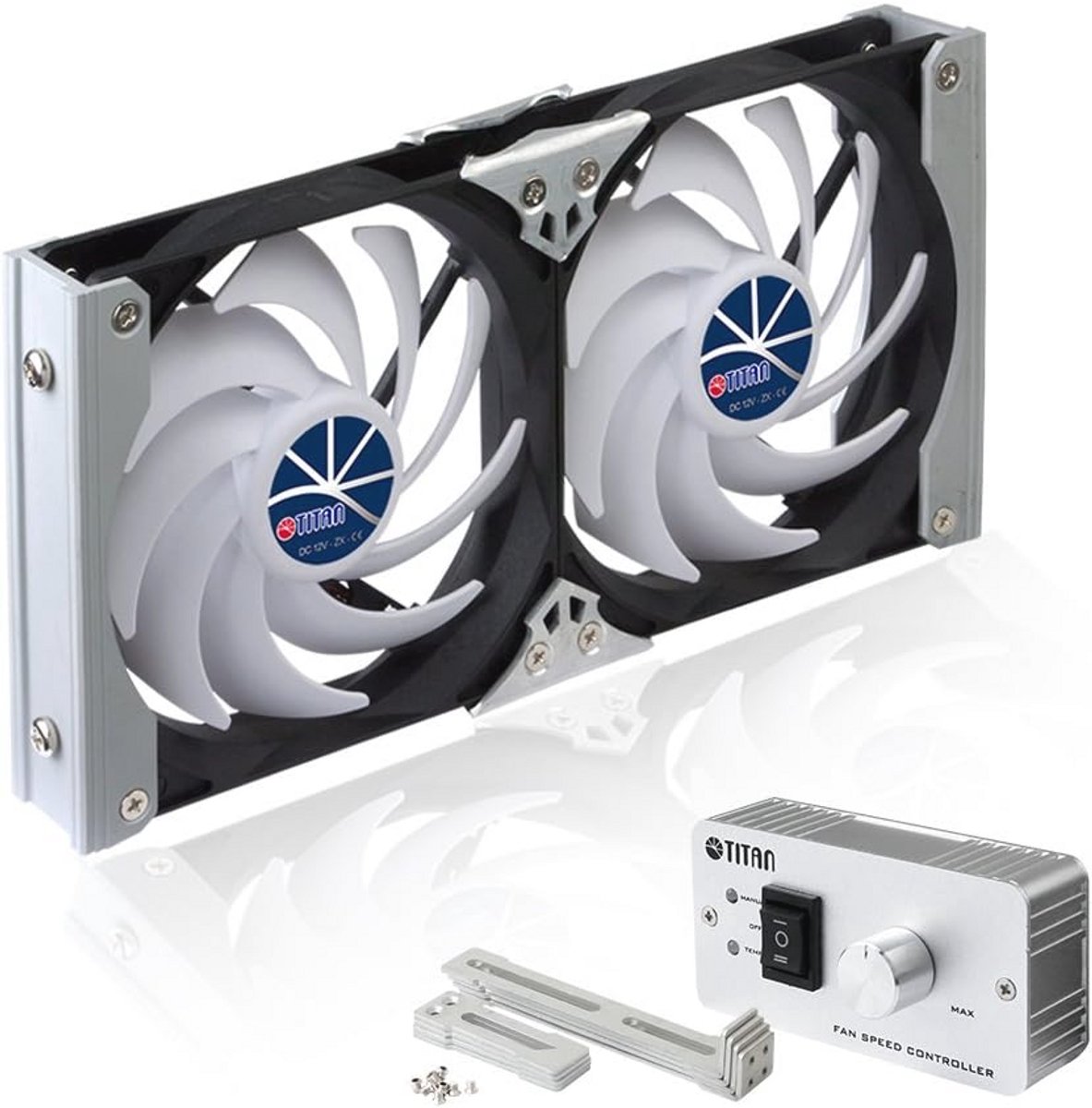 Dubbele Koelkastventilator 120 mm - Stil en Efficiënt Koelen