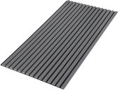 Set van 6 akoestische panelen - Grijs - Zwart vilt - 60 x 120 x 2,1 cm