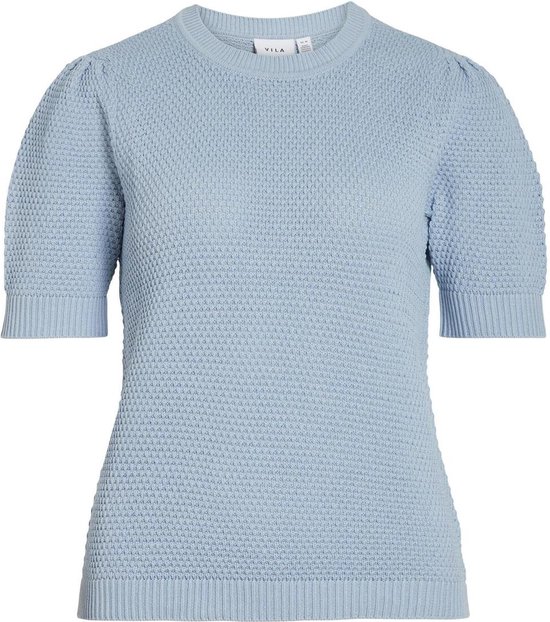 Vila Sweater Vidalo O-neck S/s Knit Top/su - Noos 14084421 Kentucky Blue Ladies Size - XS
