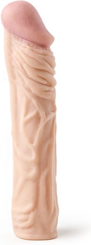 Penis sleeve die echt aanvoelt - 19.5cm - blank