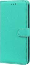 Hoesje geschikt voor OnePlus 10 Pro - Bookcase - Koord - Pasjeshouder - Portemonnee - Camerabescherming - Kunstleer - Turquoise