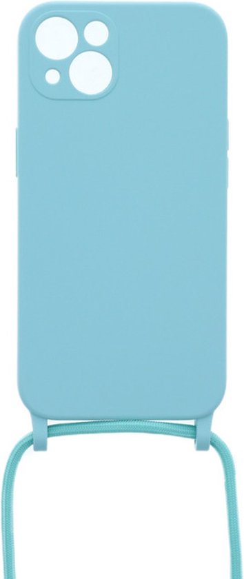 Coque de téléphone en silicone avec chaîne Convient pour : iPhone 13 Pro Max - TPU - Silicone - Turquoise - ZT Accessoires