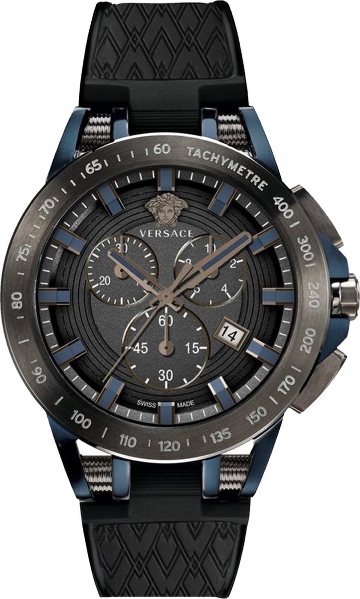 Versace VE3E00221 horloge mannen - Roestvrij Staal - blauw