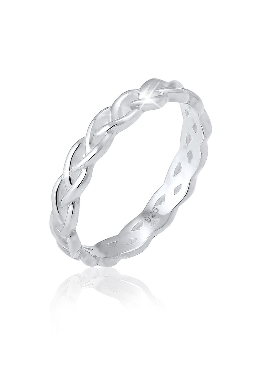 Elli Ringen Knoop oneindig gedraaid trend blogger - 925 Sterling zilver - maat 18,5mm