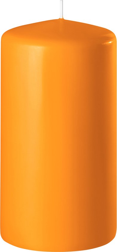Enlightening Candles Cilinderkaars/stompkaars Oranje - 6 x 10 cm - 36 Branduren