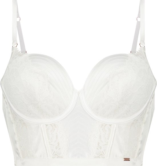 Hunkemöller Dames Lingerie Voorgevormde longline beugel bh Erika - Wit - maat B75