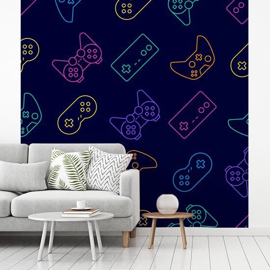 Fond d'écran - Papier peint photo Gaming - Motif - Manette - Largeur 350 cm x Hauteur 350 cm