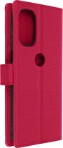 Cover Geschikt voor Motorola Moto G31 en G41 Flip Wallet Stand Video roze