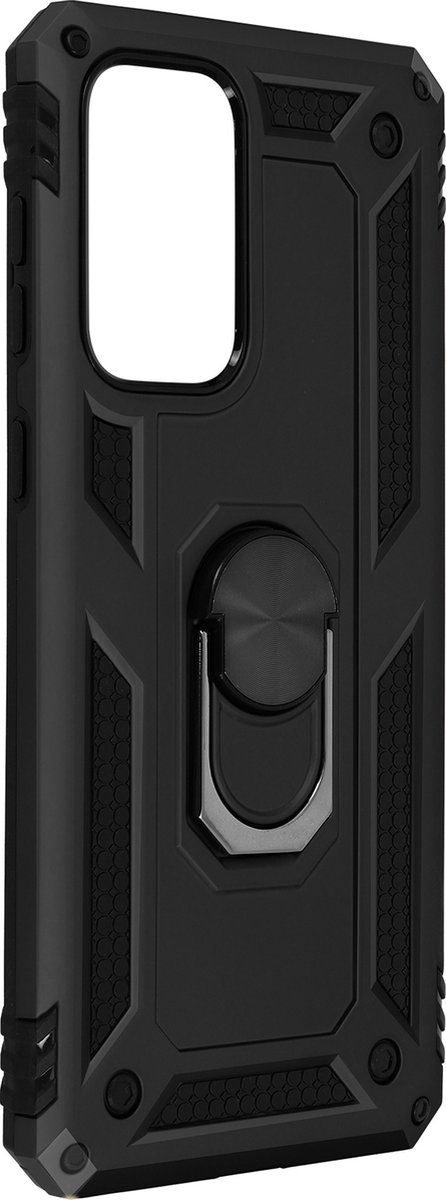Geschikt voor Samsung Galaxy A33 5G Hybrid Case Video Support Ring zwart