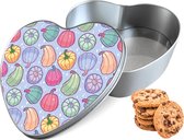 Boîte à biscuits Magic Pumpkins Heart - Boîte de rangement 14x15x5 cm