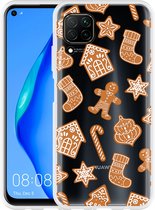 Huawei P40 Lite Hoesje Christmas Cookies Designed by Cazy