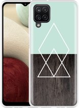 Hoesje Geschikt voor Samsung Galaxy A12 Wood Simplicity