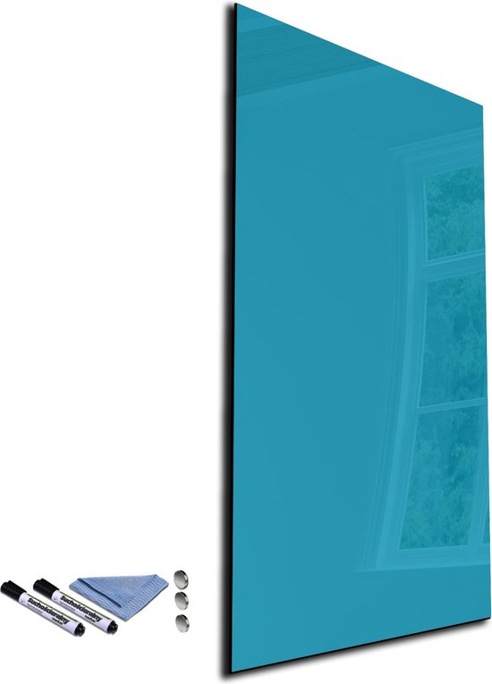 VidaXL Wandbord – 80x60 Cm Gehard Glas, Wit, Magnetisch, Met 4 Sterke Magneten – Voor Notities, Planning En Creativiteit
