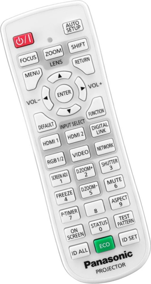 Afstandsbediening geschikt voor de PANASONIC PT-EW550E beamer, vervangt N2QAYA000121