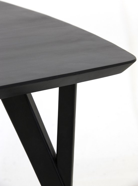 Light & Living Eettafel Quenza Acaciahout 200 x 100cm Mat Zwart