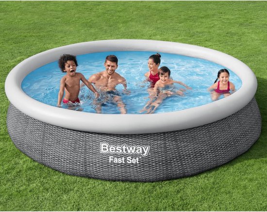 Fragiel protest zuiger Bestway - Fast Set - Opblaasbaar zwembad inclusief filterpomp - 366x76 cm  -... | bol.com