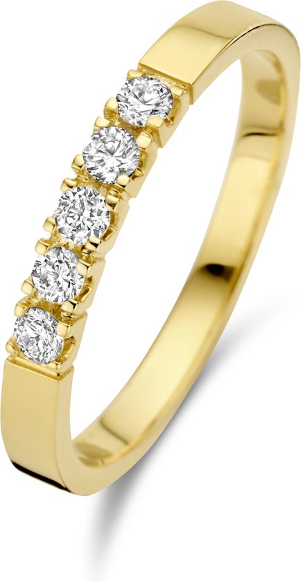 Isabel Bernard De la Paix Madeline 14 karaat gouden ring | diamant 0.20 ct | - Goudkleurig