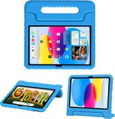 iMoshion Tablet Hoes Kinderen Geschikt voor iPad 10.9 (2022) - iMoshion Kidsproof Backcover met handvat - Blauw