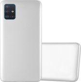 Cadorabo Hoesje geschikt voor Samsung Galaxy A71 5G in METALLIC ZILVER - Beschermhoes gemaakt van flexibel TPU silicone Case Cover