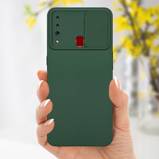 Coque Cadorabo pour Samsung Galaxy A20s en Bonbon Green - Coque de protection en silicone TPU souple et avec protection pour appareil photo