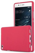 Cadorabo Hoesje geschikt voor Huawei P8 in FROST ROOD - Beschermhoes gemaakt van flexibel TPU silicone Case Cover