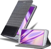 Cadorabo Hoesje geschikt voor LG G2 MINI in GRIJS ZWART - Beschermhoes met magnetische sluiting, standfunctie en kaartvakje Book Case Cover Etui