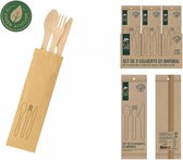 Cook Concept bamboe bestek set - 4 stuks - biologisch afbree