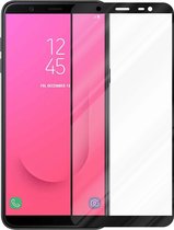 Cadorabo Volledig scherm pantserfolie geschikt voor Samsung Galaxy J8 2018 in TRANSPARANT met ZWART - Gehard (Tempered) display beschermglas in 9H hardheid met 3D Touch (RETAIL PACKAGING)