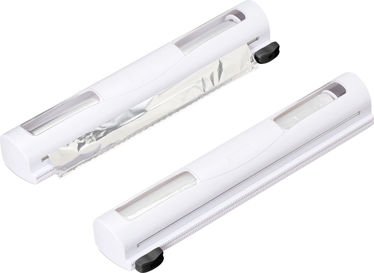 foliehouder set van 2 - 5 x 37 x 8 cm - voor vershoud- en aluminiumfolie - magnetisch
