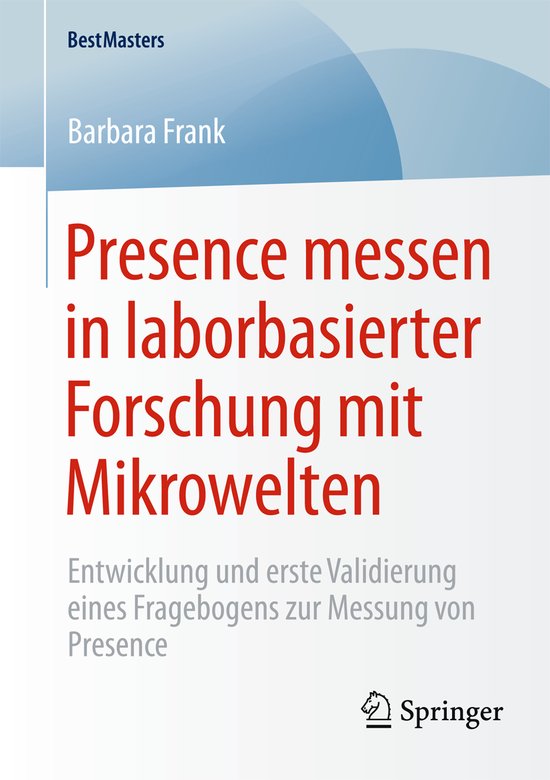 Presence messen in laborbasierter Forschung mit Mikrowelten - cover