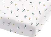 De Kleine Prins Hoeslaken Birds - Eenpersoons - 90 x 190/200 cm - Katoen