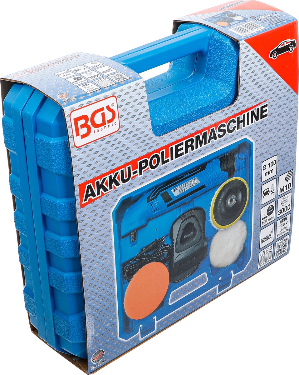 Accu Polijstmachine 100mm in koffer + accessoires