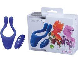 BeauMents Doppio 2.0 Vibrator voor koppels - Blauw - 13 cm