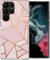 iMoshion Hoesje Geschikt voor Samsung Galaxy S23 Ultra Hoesje Siliconen - iMoshion Design hoesje - Roze / Pink Graphic