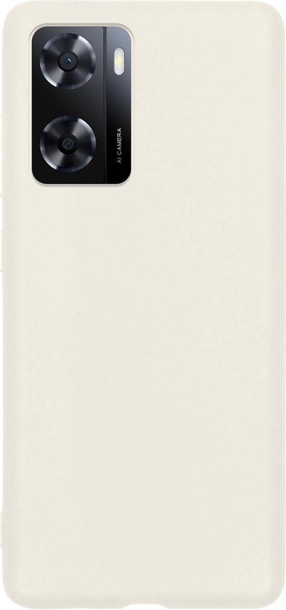 Hoes - Geschikt voor OPPO A57 - Sterk & Shockproof - Hoesje Cover - Siliconen Case - Wit