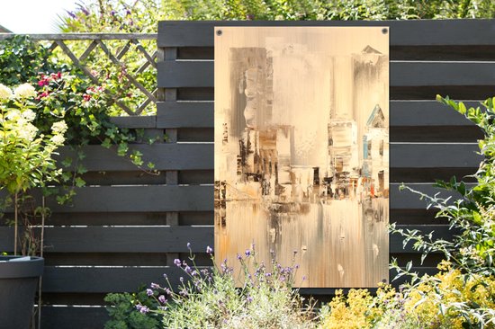 Affiche jardin - Toile jardin - Posters de jardin extérieur - Peinture - Peinture à l'huile - Abstrait - Skyline - 80x120 cm - Jardin