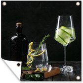 Tuindoek Drank - Wijnglas - Fruit - 100x100 cm
