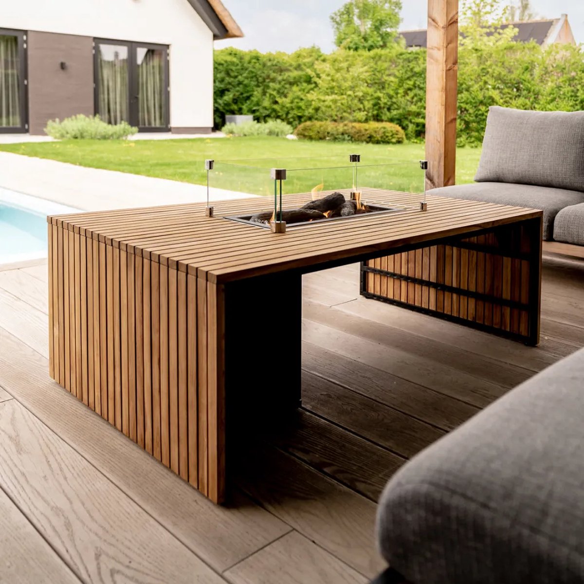 Cosi Cosibridge 140 - Fire Table - Teak