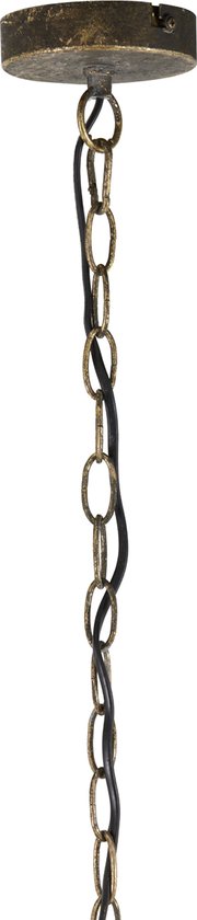 Light & Living Hanglamp Emine - Bruin - 43.5x43.5x40.5cm - Modern - Hanglampen Eetkamer, Slaapkamer, Woonkamer