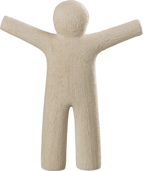 J-Line figuur P'tit Maurice Ruw Finish - polyresin - beige - small