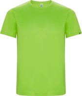 Fluorescent Groen unisex ECO sportshirt korte mouwen 'Imola' merk Roly maat 164 / 16