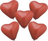 20x stuks Rode hartjes ballonnen 26 cm - valentijn versiering / decoratie