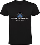 Family camping Heren t-shirt| tent| kamperen | vakantie | bossen | familie | gezelligheid|kampvuur
