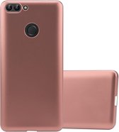 Cadorabo Hoesje geschikt voor Huawei P SMART 2018 / Enjoy 7S in METALLIC ROSE GOUD - Beschermhoes gemaakt van flexibel TPU silicone Case Cover