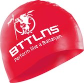 BTTLNS badmuts - swim cap - siliconen badmuts unisex - Absorber 2.0 - rood - one size