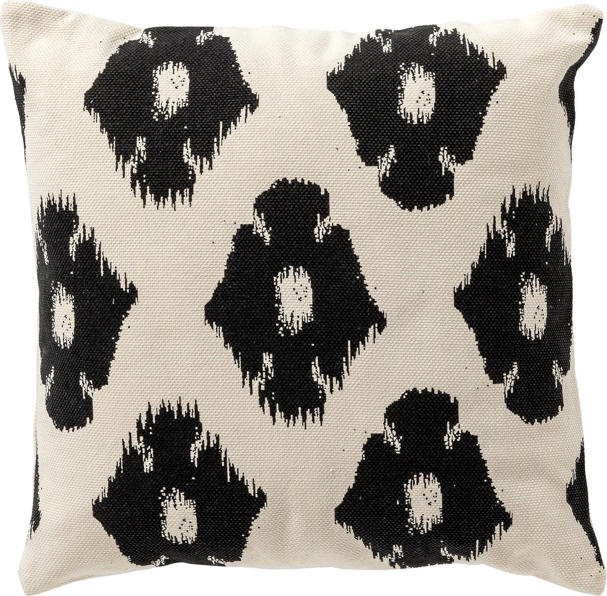 Dutch Decor RICO - sierkussen 45x45 cm - ikat - Raven - zwart - Inclusief binnenkussen - Luxe kussens voor woonkamer & bank