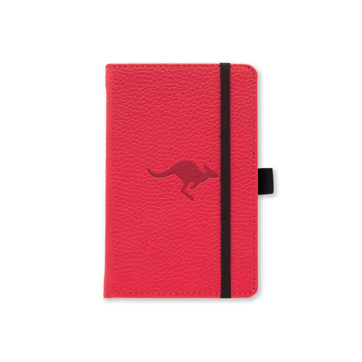 Dingbats* Wildlife A6 Notitieboek - Red Kangaroo Lijntjes - Bullet Journal met 100 gsm Inktvrij Papier - Schetsboek met Harde Kaft, Binnenvak, Elastische Sluiting en Bladwijzer