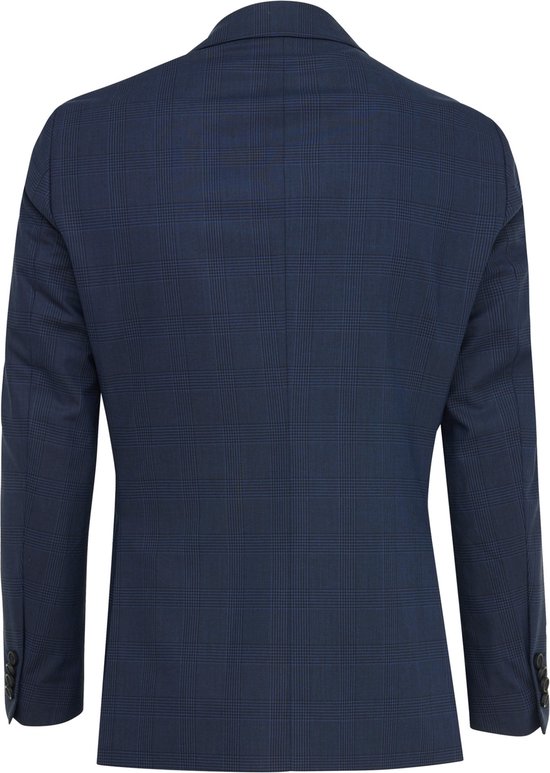 Single Breasted Checked Blazer Mannen - Navy - Maat 50