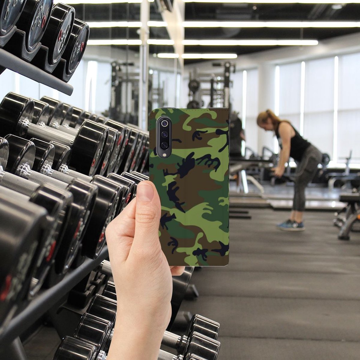 Xiaomi Mi 9 Hoesje met Magneet Army Dark