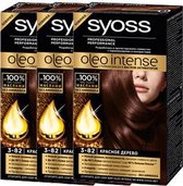 Syoss Oleo Intense 3-82 Subtiel Mahonie - 3 st - voordeelverpakking